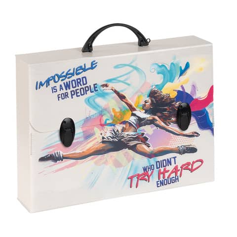 Valigetta in PPL Favorit con stampa Sport in 6 soggetti assortiti 37,5x27x8 cm - 400183891